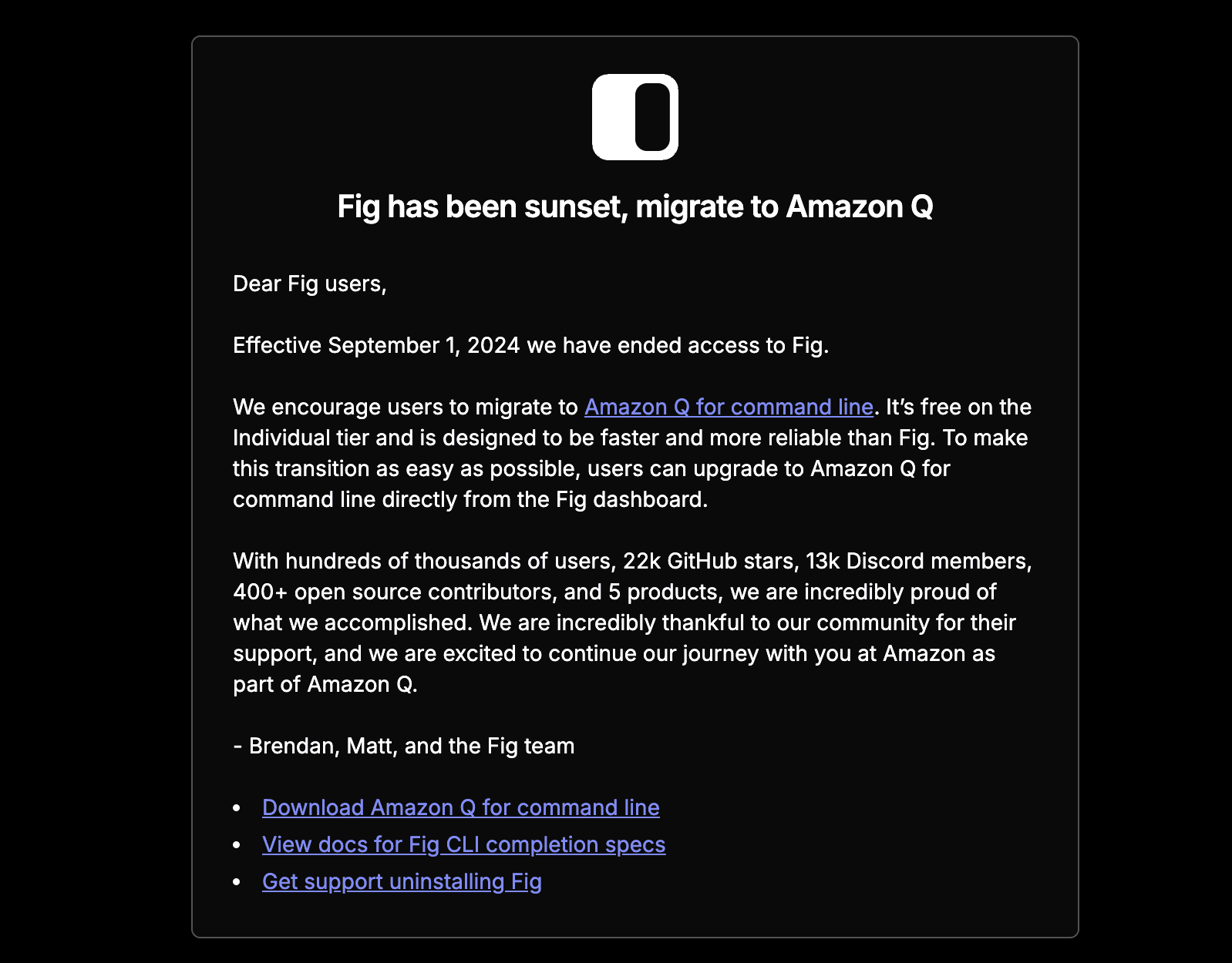 Fig → Amazon